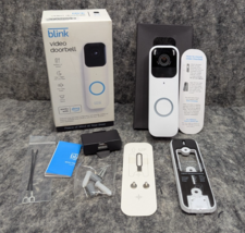 Works Blink Smart Wi Fi Video Doorbell Wireless Battery Wired Alexa White - $336.30 MXN