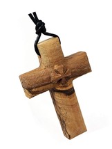 Wooden Cross Necklace for Men and Women - Olive Wood Cross - - £46.33 GBP