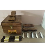 Vintage Kiwi Hand Crafted Shoe Groomer Wooden Box W/ Brushes, Shoe Horns... - €20,89 EUR