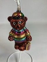 Christmas Ornament 1999 Christopher Radko &quot;Cubby&#39;s Rainbow&quot; Bear - £31.04 GBP