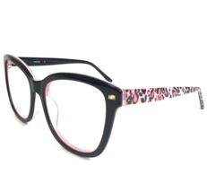 Bebe Eyeglasses Frames BB7234 001 JET Black Clear Pink Cheetah Print 56-17-140 - $46.53