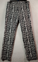 Karen Kane Pants Womens Size Large Gray Snake Print Flat Front Elastic Waist EUC - £13.34 GBP
