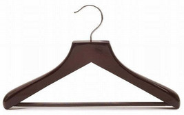 Petite Size Deluxe Wooden Suit Hanger (Walnut &amp; Chrome) - $35.95