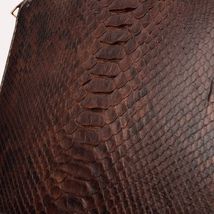 The Varese Brown Hand-Painted Python Leather 14” Laptop Portfolio image 2