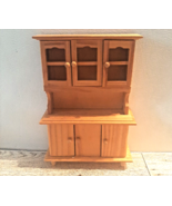 6&quot; Tall Unfinished Wooden Buffet for Dollhouse Dining Room Cabinet Cupboard - £11.68 GBP