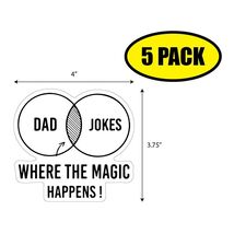 5 PACK 4" x 3.75" DAD JOKES Sticker Decal Humor Funny Gift VG0076 - $8.17
