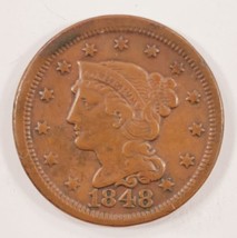 1848 1C Grand Cents En Extra Fin XF État, Marron Couleur, Beau Détail - $1,965.64 MXN