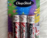 ChapStick Lip Balm Candy Cane Limited Edition Holiday Flavor 3 Pack NEW - $9.49