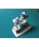 Porcelana De Cuernavaca Mexican Fine Pottery Children Is Sleigh 6&quot;  [77k] - $88.25 CAD