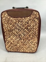 Vintage Woven Luggage Tote Bag - Made In The Phillippines- 12.75x11x3.25”. - $19.79