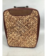 Vintage Woven Luggage Tote Bag - Made In The Phillippines- 12.75x11x3.25”. - $19.79