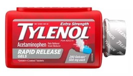Tylenol Extra Strength Rapid Release Gels 290 Gelcaps / 500mg / exp 11/2024 - £22.93 GBP