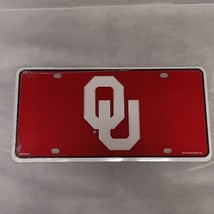 Oklahoma Sooners OU License Plate - Metal Rico Industries New Sealed Pkg - $10.95