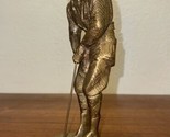 Vintage Brass Sculpture Scottish Golfer Putting 12” 5lbs Golf PGA St. An... - £50.26 GBP