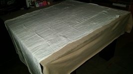 Vintage Very Old 90 inch by 58 inch Damask Tablecloth - $24.99