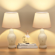 Table Lamps for Bedroom Set of 2, 14&quot; Small Bedside Nightstand Lamp, Wine Bottle - £90.20 GBP