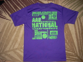 boys/girls purple t shirt amateur Athletic union 2015 Basketball Champio... - £5.59 GBP