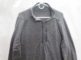 LULULEMON Mens 1/2 Zip Pullover Long Sleeve Shirt Tech Vent Pocket GRAY ... - £35.82 GBP