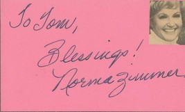 Norma Zimmer Signed Vintage 3x5 Index Card JSA Lawrence Welk Show - £23.65 GBP