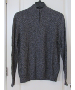 CK Calvin Klein 1/4 Zip Mock Neck  Cotton Sweater Black Marl Mens Sz XL-... - $467.77 MXN