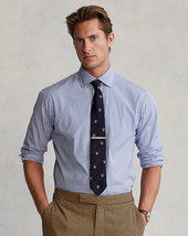 Polo Ralph Lauren Mens Regent Custom Fit Striped Shirt Carolina Blue/White-M15.5 - £76.66 GBP