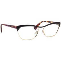 Prada Eyeglasses VPR 57Q QE6-1O1 Dark Brown/Gold Cat Eye Frame Italy 56[]16 140 - £149.49 GBP