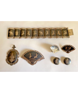 VINTAGE 925 STERLING SILVER SIAM BRACELET PENDANT  PIN &amp; EARRINGS LOT OF... - $2,891.68 MXN