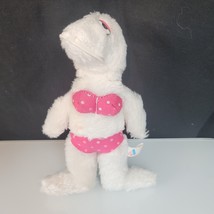 Acme 1988 Stuffed Plush White Fish in Pink Polka Dot Bikini Toy Doll - $29.69
