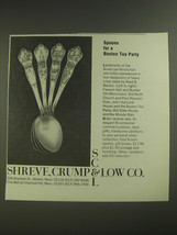 1974 Shreve, Crump &amp; Low Reed &amp; Barton Teaspoons Ad - For a Boston Tea Party - £14.45 GBP