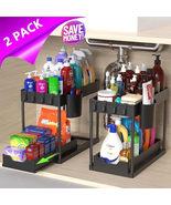2-Pack under Sink Organizer, 2 Tier Sliding under Sink Storage, for Bath... - $782.34 MXN
