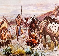 First Wagon Trail Charles Russell Western 1980 Greeting Card Leanin Tree... - $24.99