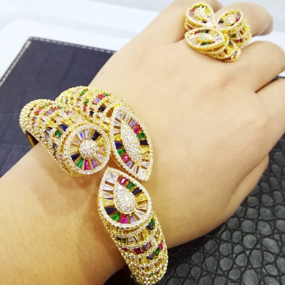 GODKI Luxury Snake African Bangle Ring Set Fashion Jewelry Sets For Women Weddin - £110.08 GBP