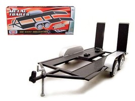 Diecast Tandem Car Trailer Black for 1/24 Scale Models by Motormax - £26.82 GBP