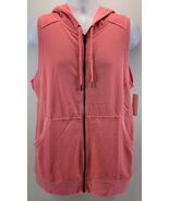 L) Calvin Klein Performance Women Sleeveless Hoodie Pink Sweatshirt 0X - $545.44 MXN