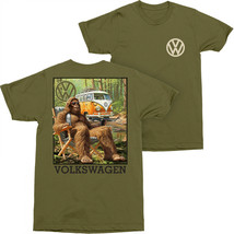 Volkswagen Sasquatch on Break Front and Back Print T-Shirt Green - $36.98+