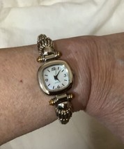 Silver &amp; Gold Tone Cuff Watch Ladies - $14.01