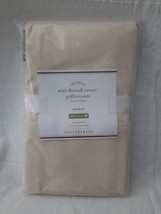 Pair Pottery Barn Naturals Organic Pillowcases Standard Size Color Natural ~ NIP - £35.57 GBP