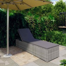 Outdoor Garden Patio Adjustable Poly Rattan Sun Lounger Bed Chair With C... - £157.09 GBP+