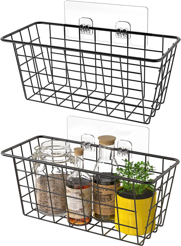 Primary image for Marafansie Hanging Kitchen Baskets Wire Storage Basket over the Cabinet Door Org