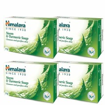 4 X Himalaya Herbals Neem &amp; Turmeric Soap 75 gms FREE SHIP - £24.10 GBP