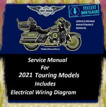 2021 Harley Davidson Touring Models Workshop Service Repair Maintenance ... - $24.95