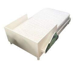 Delta Children Sleep N Store Toddler Bed w Mattress Storage Dinosaur Barely Used image 2