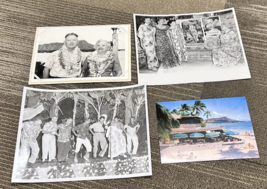 Lot 3 Vintage BLK WHT Photos Hawaii Hula 1 Color Postcard Halekulani Hot... - $17.35 CAD