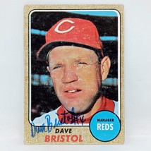 1968 Topps #148 Dave Bristol Cincinnati Reds Autographed Signed Baseball Card - £5.58 GBP