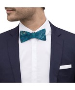 Men&#39;s Blue Gold Marble Adjustable Bowtie - $27.16 CAD