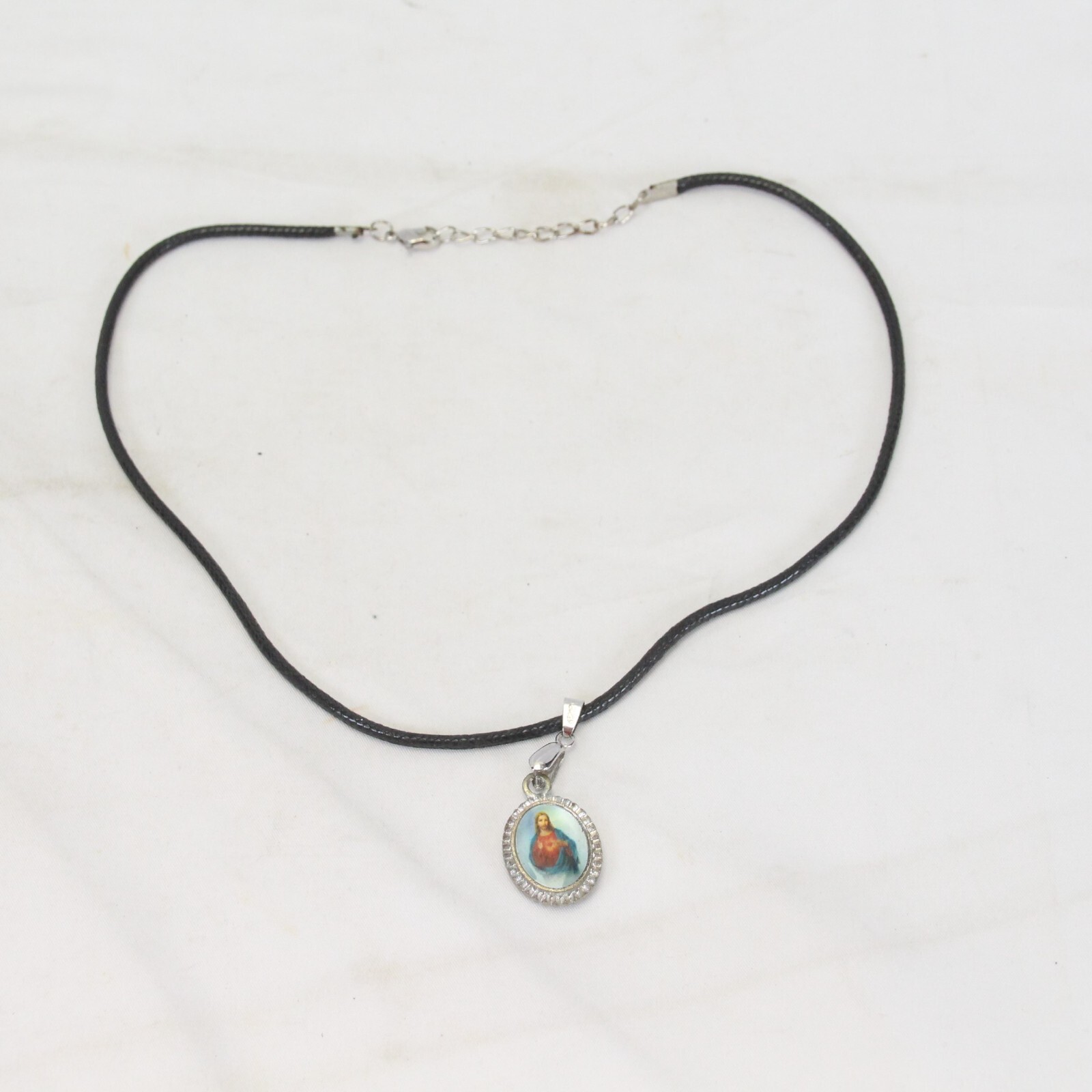 Catholic Jesus Sacred Heart and  Immaculate Heart of Mary Necklace - $16.65