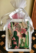 Pink &amp; Green Sorority Classy Diva Ribbon Gift Pouch - $22.50