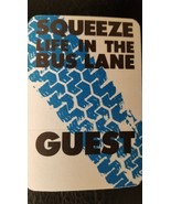 SQUEEZE - VINTAGE 1987 ROSEMONT, ILLINOIS ORIGINAL CLOTH BACKSTAGE PASS - $10.00