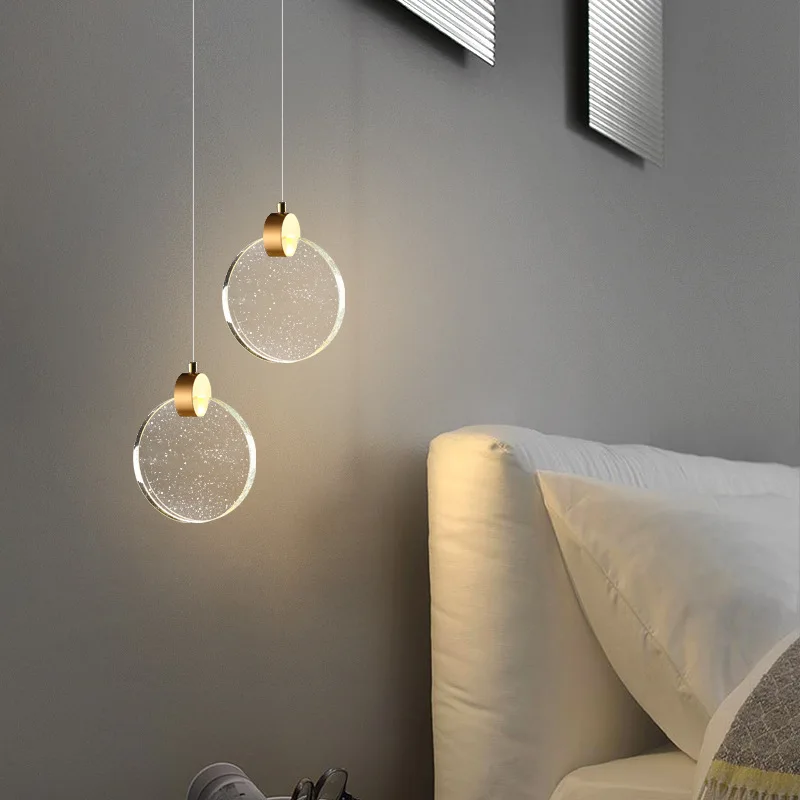 Crystal Pendant Lamp Modern Bedside Decor Light for Room Kitchen Dining ... - $52.97+