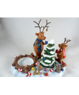 PartyLite Reindeer Tealight Votive Candleholder Christmas Tree 7&quot; x 4.75 - $25.70 CAD